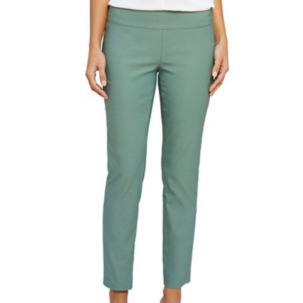 NWOT NIC+ZOE Green Straight Leg Pants Sz 2